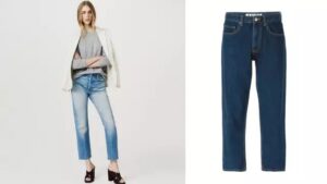 cropped straight leg jeans