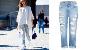 distressed jeans