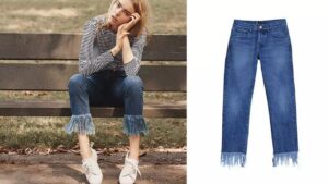 Fray hem jeans