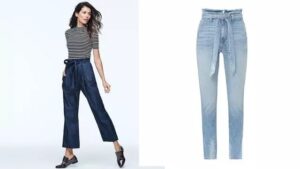 Paper bag waist jeans