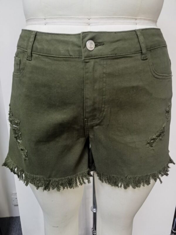 fray hem short olive