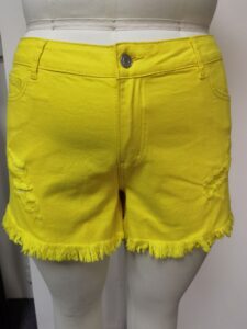 women color short yellow