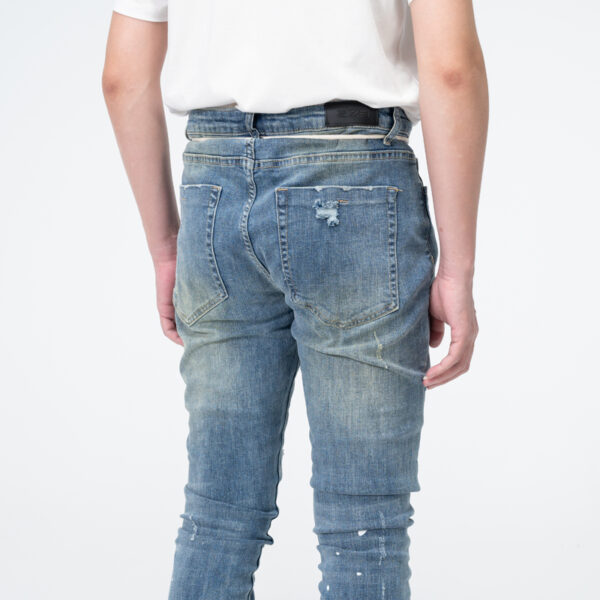 Mens skinny jeans with splatter