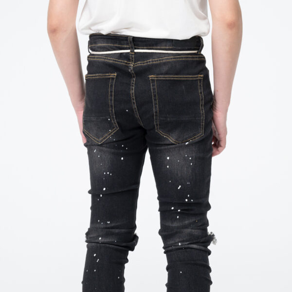 Mens skinny jeans with splatter