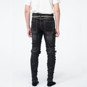 Mens skinny jeans with splatter