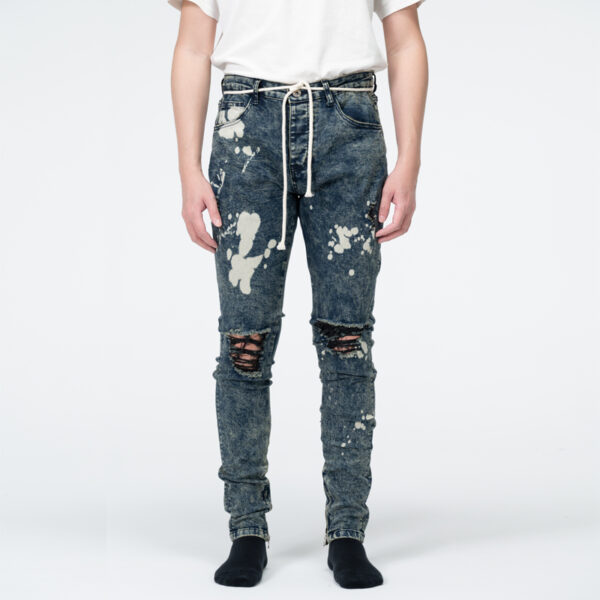 Mens skinny jeans with splatter