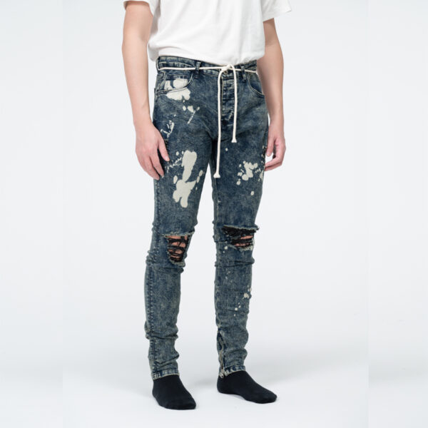 Mens skinny jeans with splatter