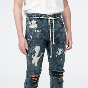 Mens skinny jeans with splatter