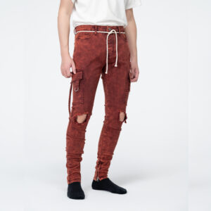 Mens cargo with destruction jeans